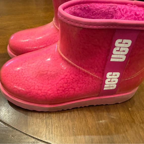 UGG Other - Girls’ UGG Hot Pink Classic Clear Ankle Boots Plastic Size 4